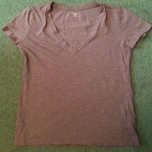Madewell Light Purple Basic Short Sleeve V-Neck Tee